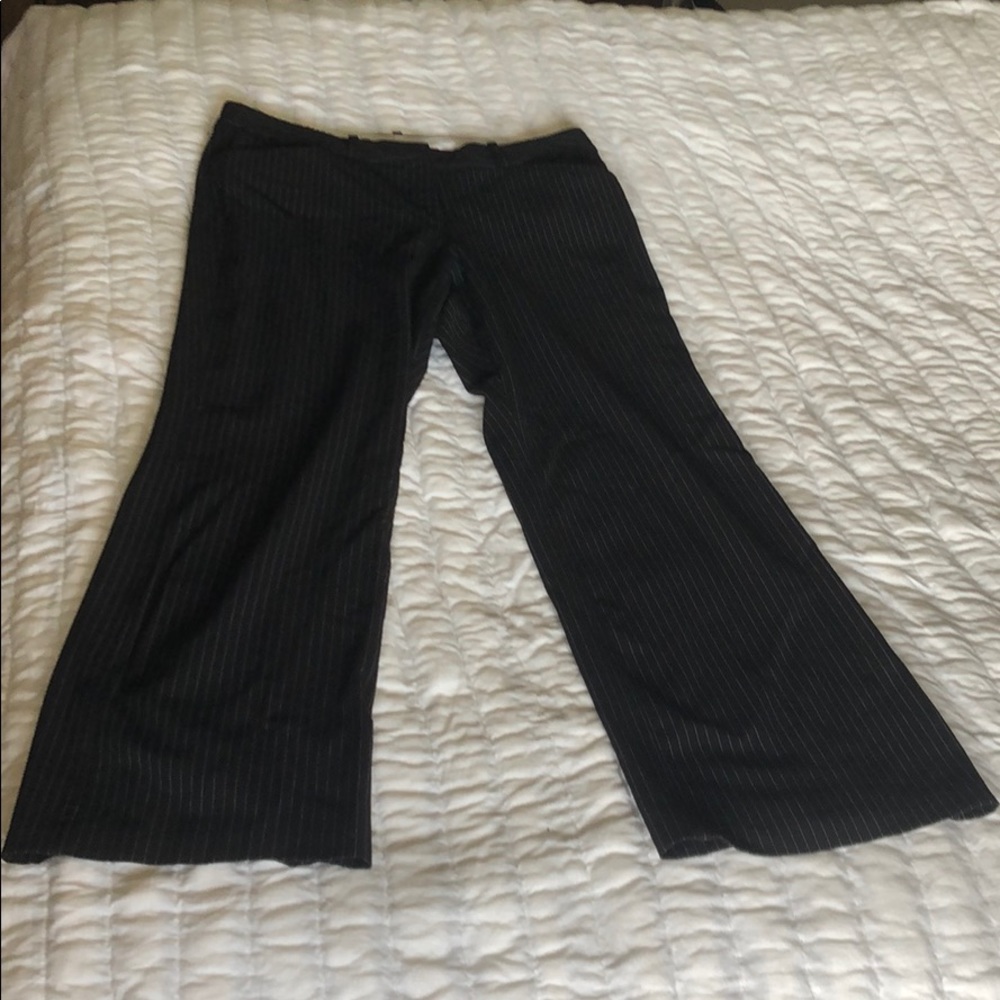 Worthington black striped work flare pant